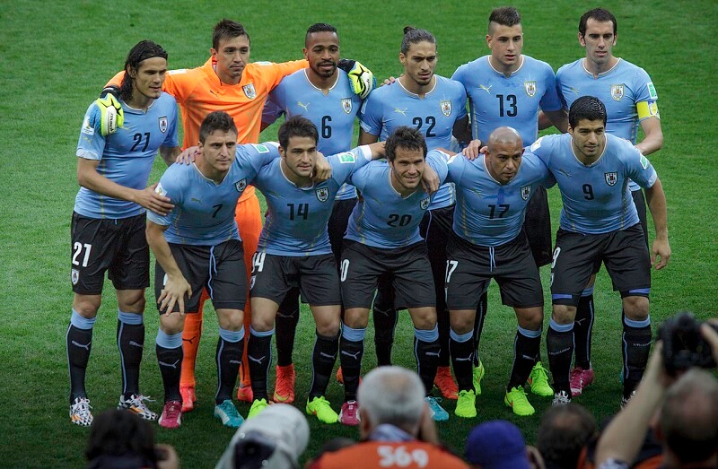 Jogadores de time de futebol do Uruguai